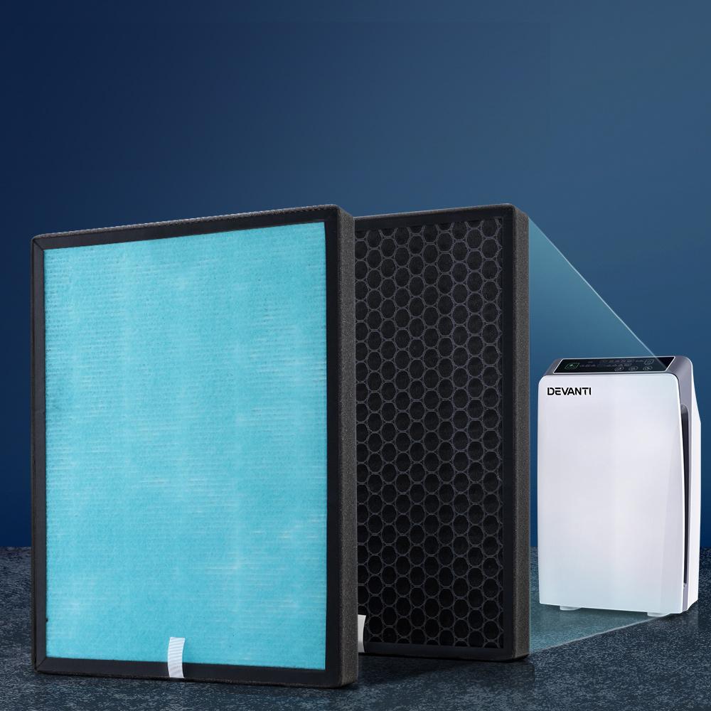 Devanti Replacement Filter Air Purifier HEPA Filters Carbon Layer