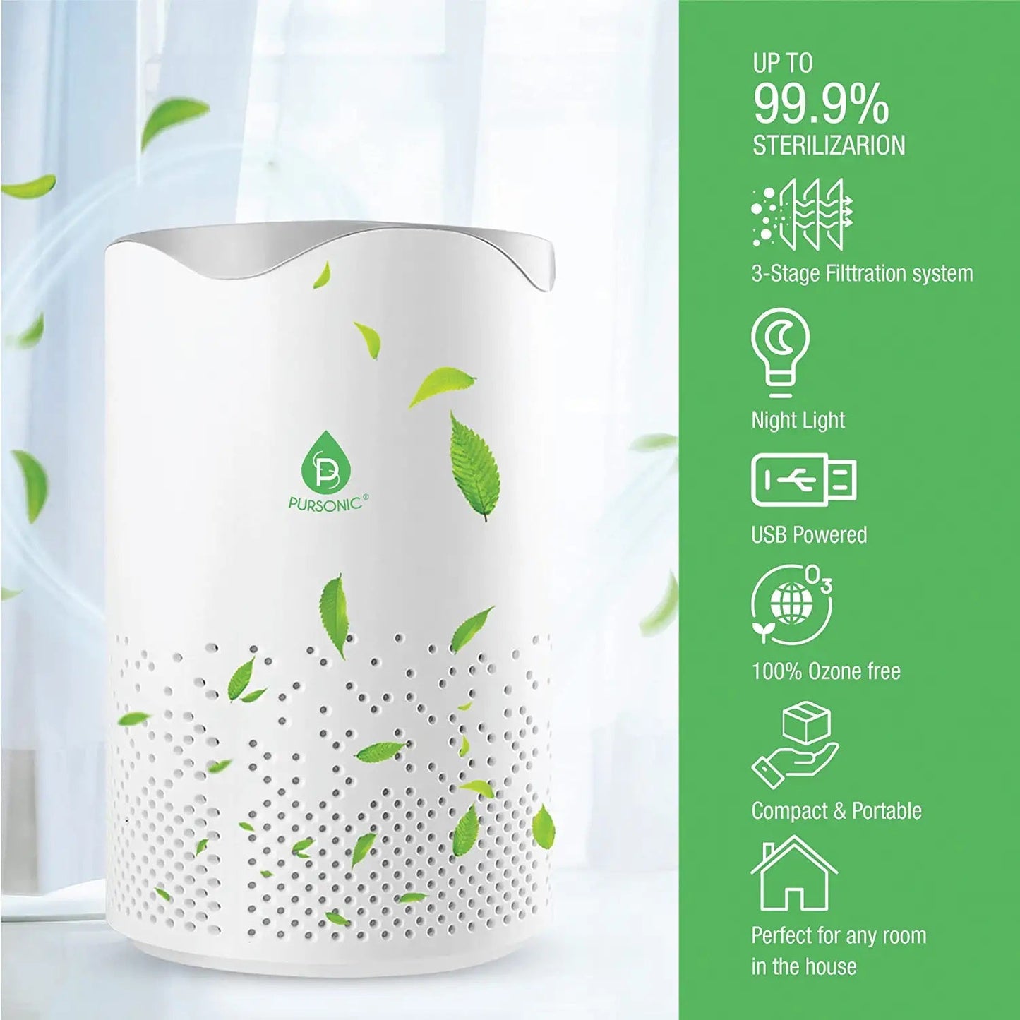 USB Powered True HEPA Air Purifier